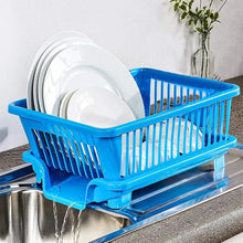Plastic sink dish drainer drying rack in a box, designed to hold dishes and cutlery